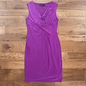 Jones New York Dress - Midi Purple Sleeveless Dress - Size 4